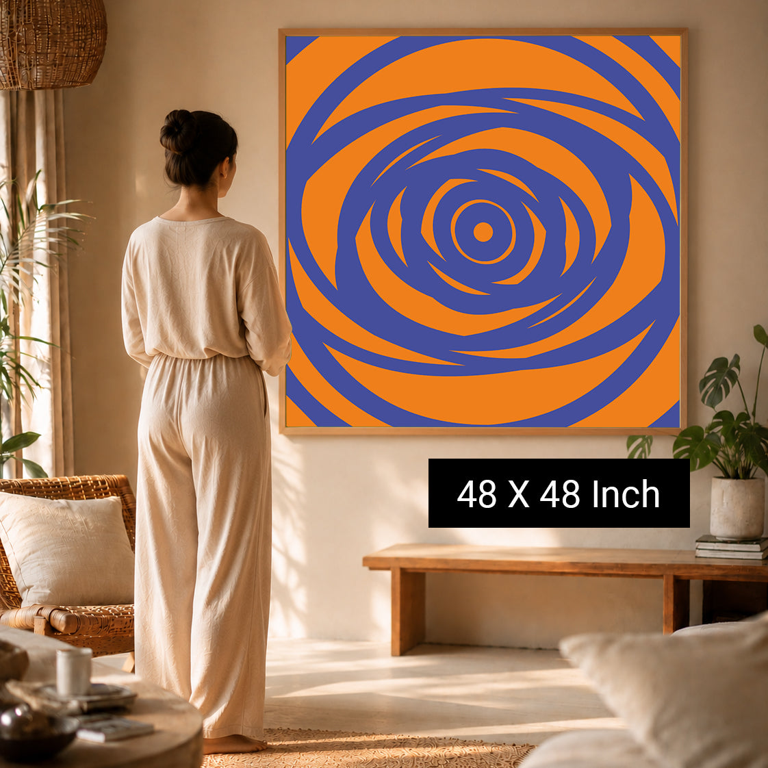 elegant beige wall artwork for cozy minimalist room interiors