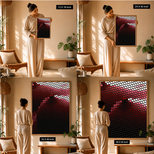 Yoga studio wall decor with calming patterns