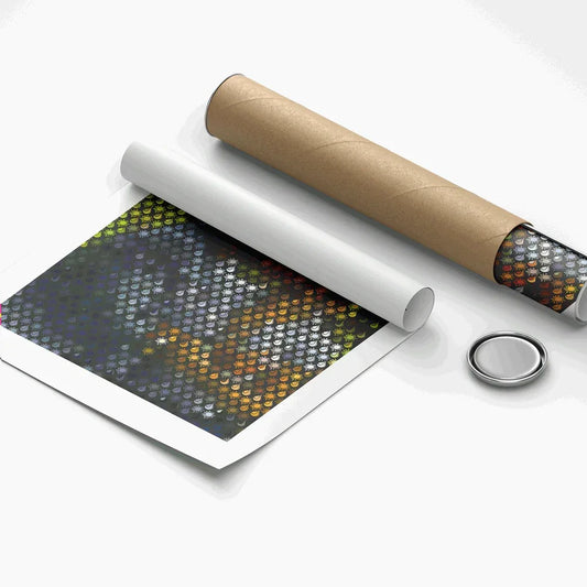 Roll of paper with a textured pattern on a white background