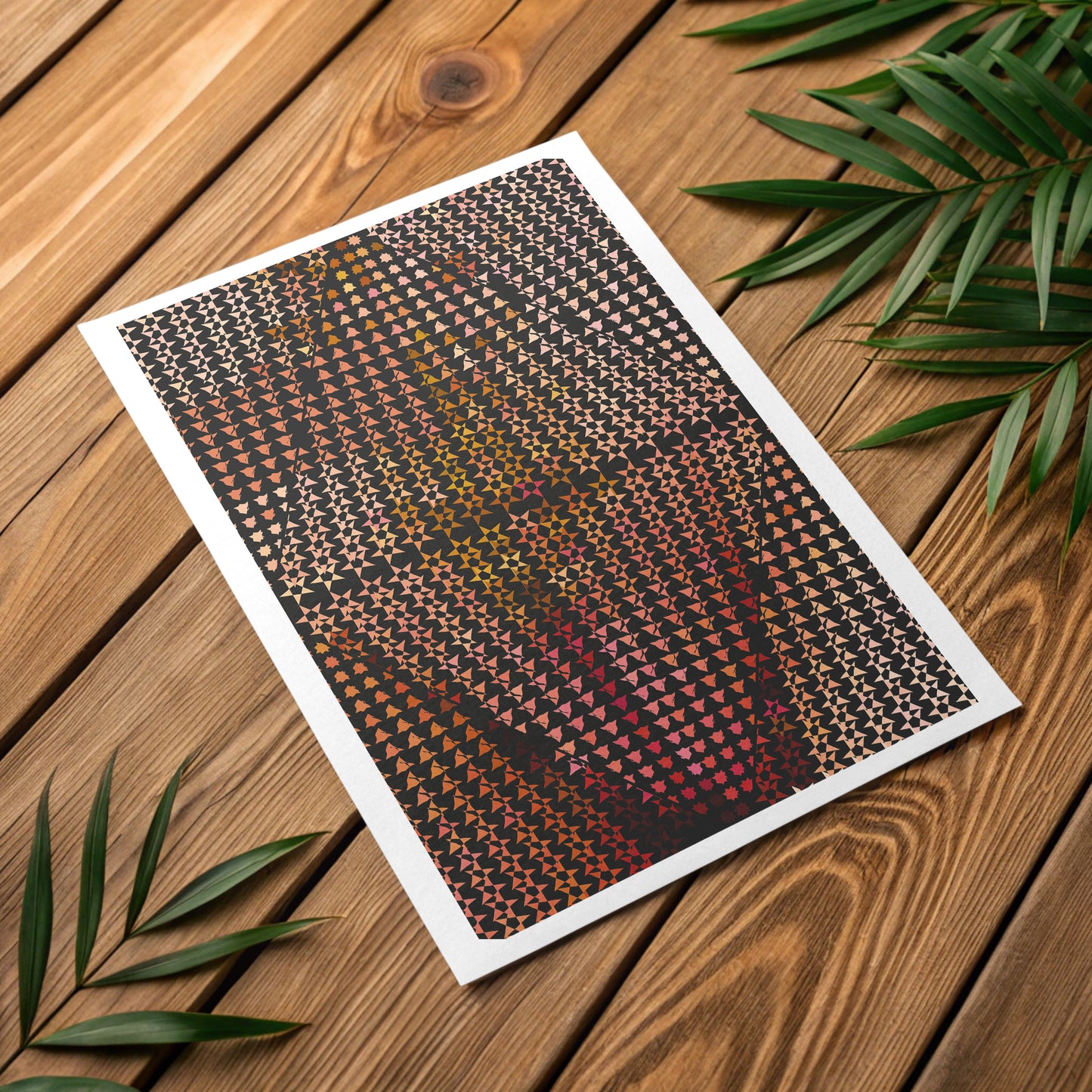 Biophilic organic petal art print for holistic wellness rooms