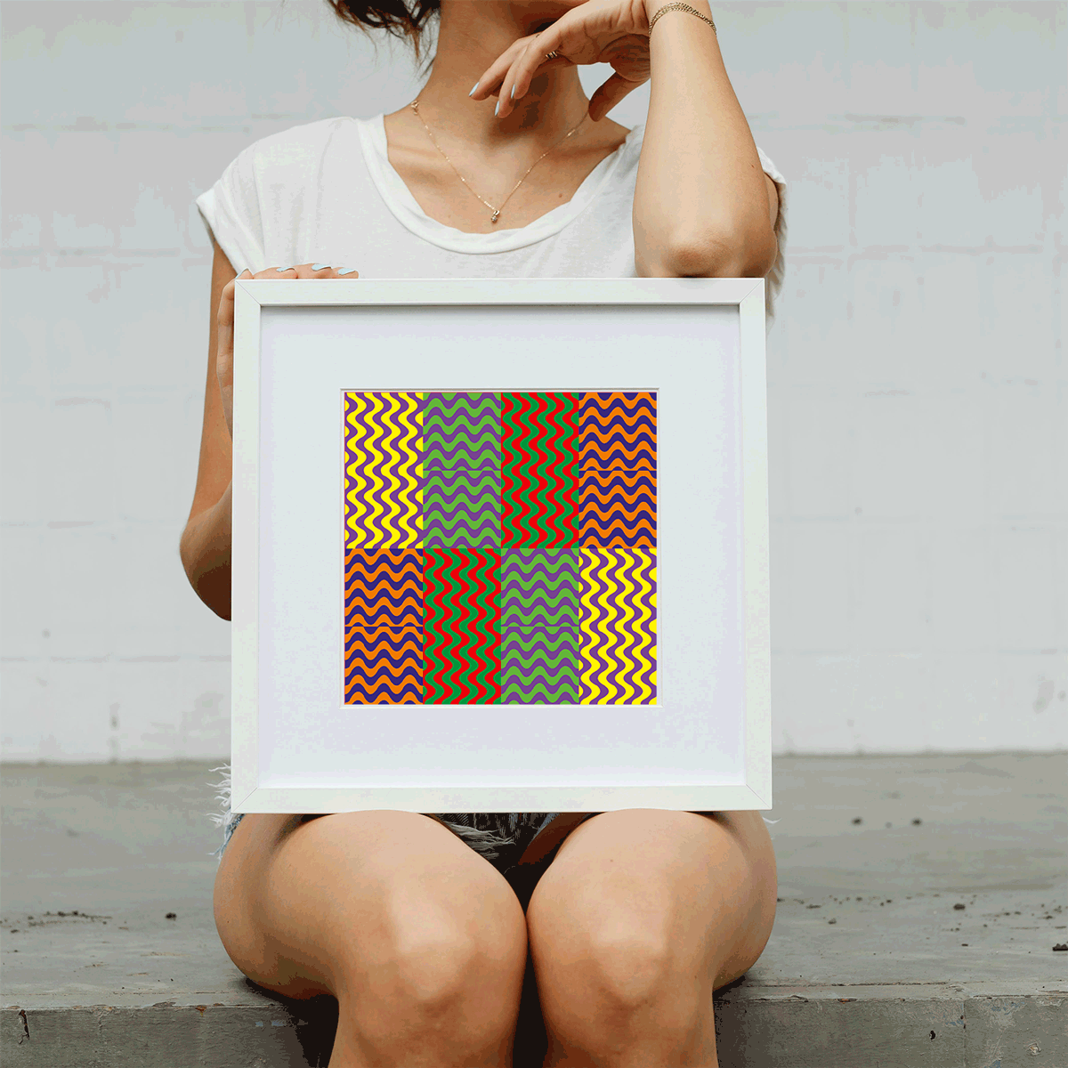 Museum-grade large framed aura print for luxury bedroom suites