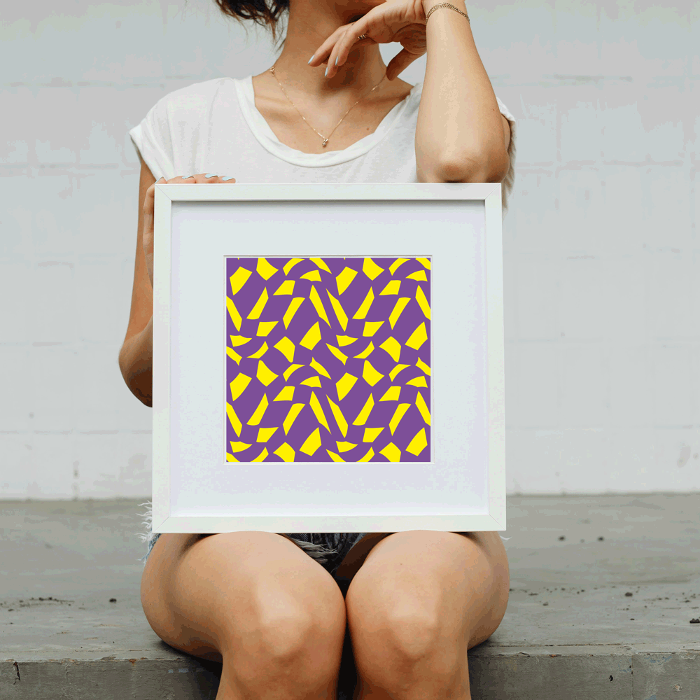Soothing olive green print designed for stress recovery