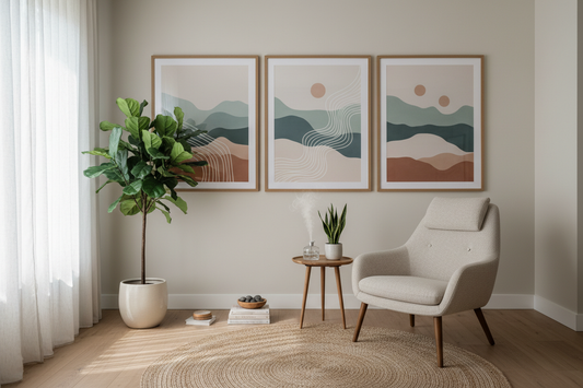 Somatic regulation art print — mandala wall art for therapy room nervous system healing