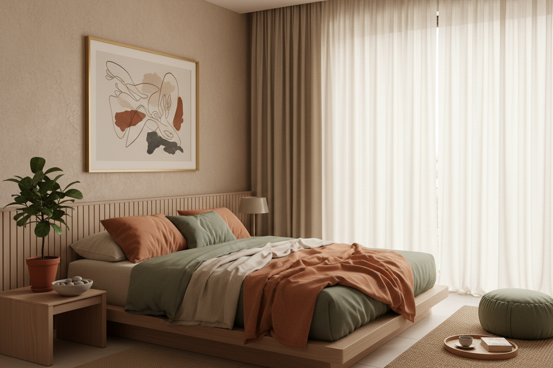 Subtle erotic art print displayed in a calm healing space — therapeutic sensual wall art by Ilu Art Therapy