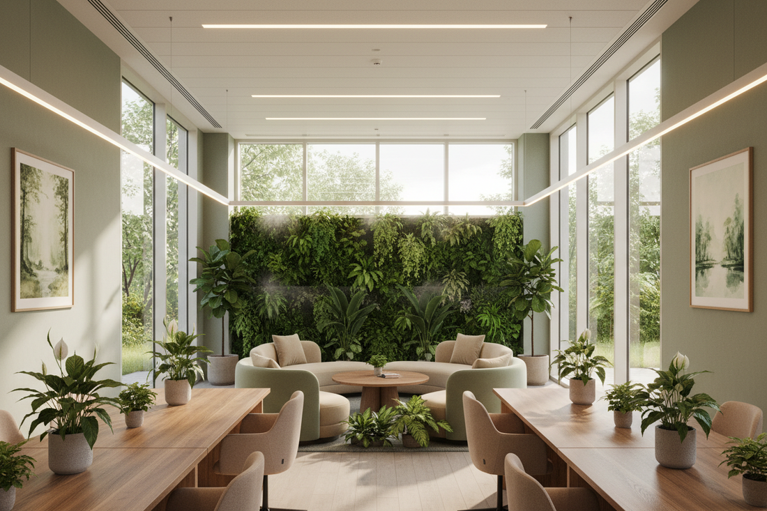 Biophilic Design & Perspective Art: How Nature-Inspired Wall Art Transforms Workplaces, Clinics & Wellness Spaces