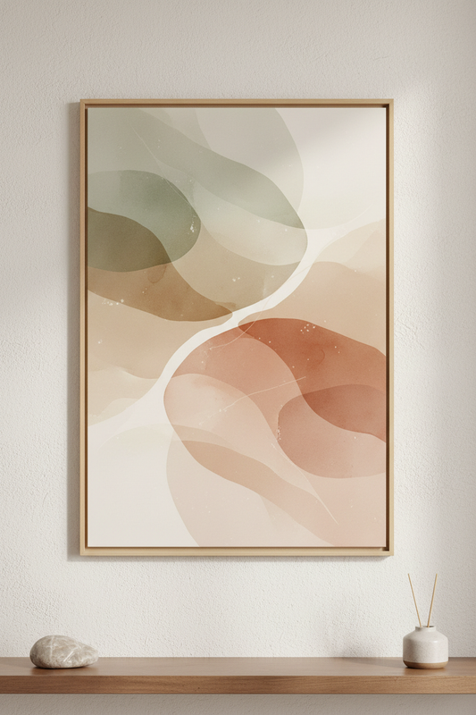 Emotional healing art print for anxiety and stress relief – therapeutic wall art by Ilu Art Therapy