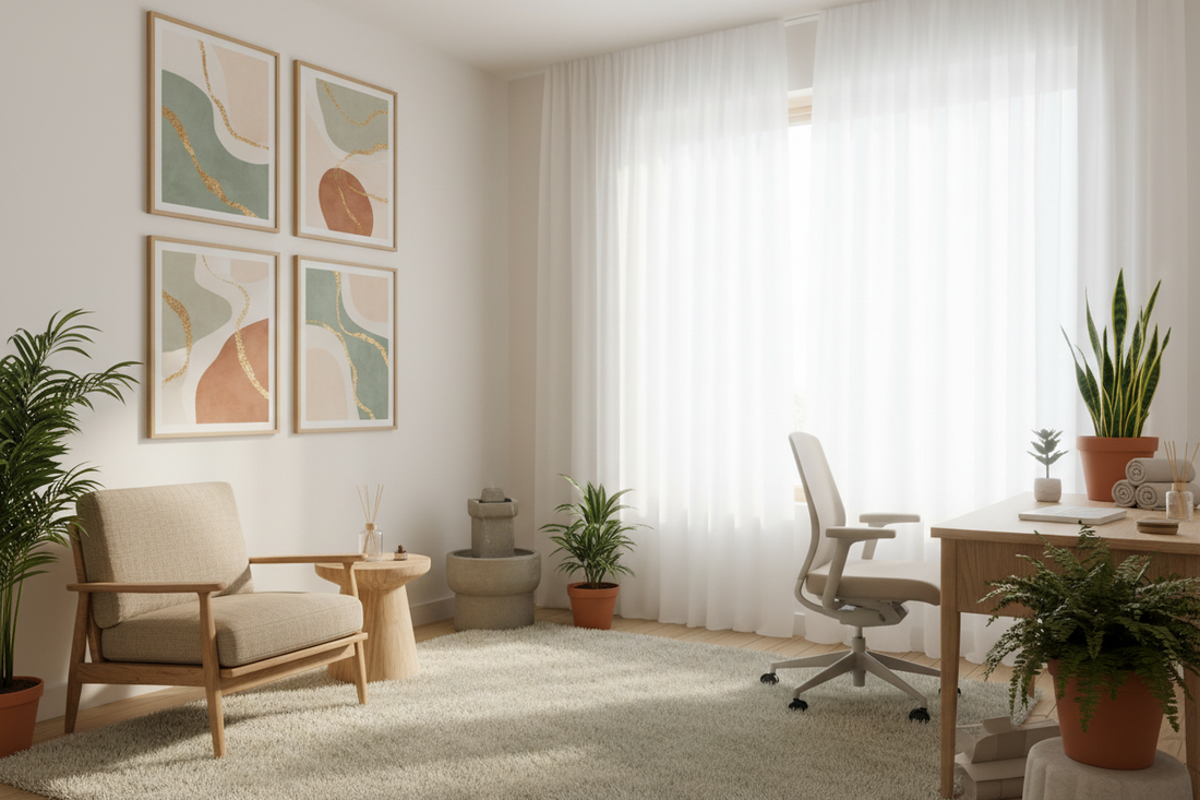 Healing art prints for therapy rooms, yoga studios and wellness spaces by Ilu Art Therapy