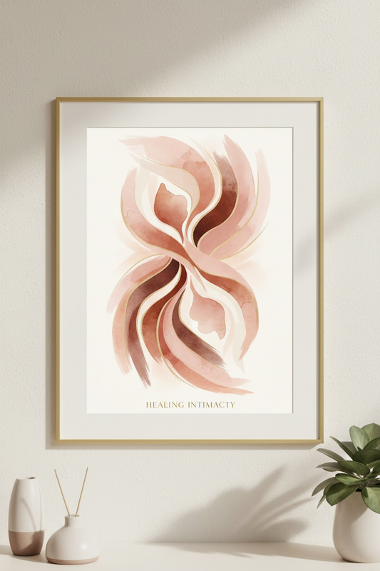 Healing intimacy art — erotic-inspired therapeutic wall prints for couples by Ilu Art Therapy