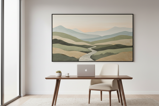 How Serene Perspective Office Art Reduces Stress and Boosts Focus at Work