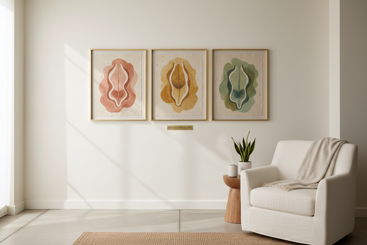 Customized Vulva Art Prints by Indian Artisans: Intimate Healing for Your Walls