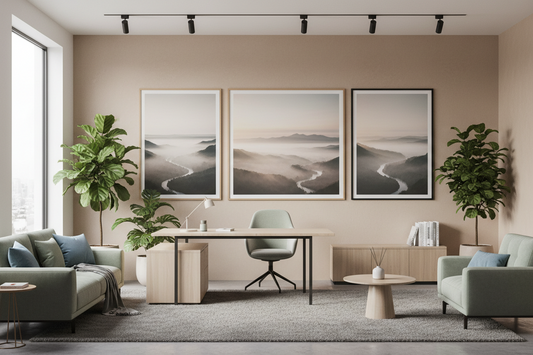 Modern Corporate Office Wall Art Ideas: Serene Horizon & Distance Vision Prints