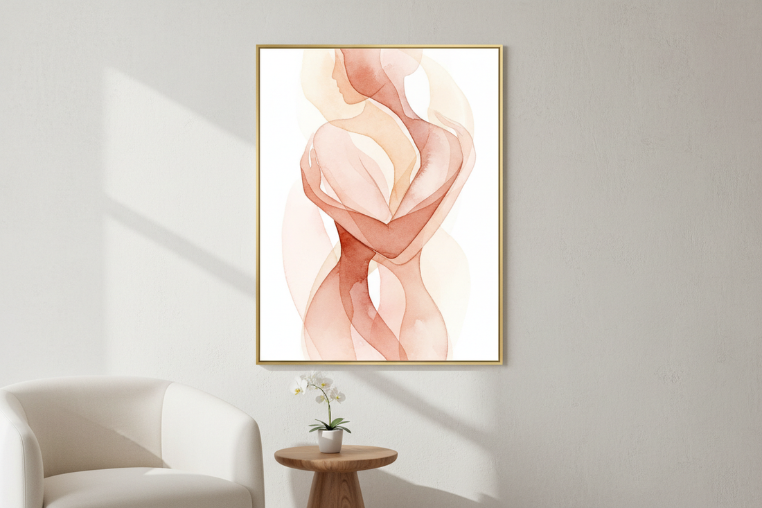 Soft erotic-adjacent art print for body healing and reclamation — Ilu Art Therapy