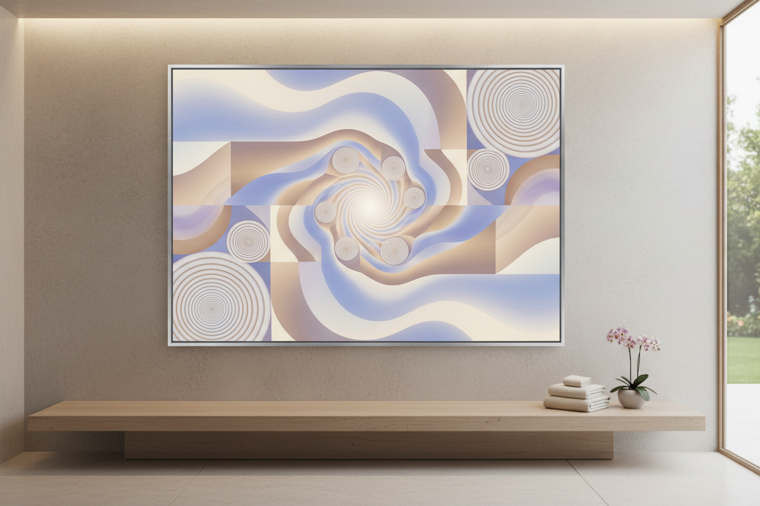 Why Optical Illusion Art Is So Calming for the Brain (and Your Walls)