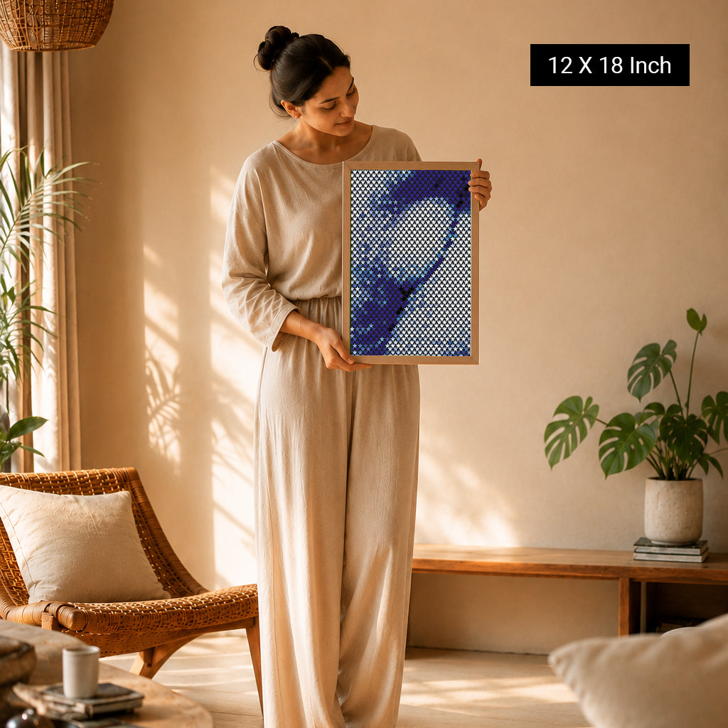 Minimal calming wall art for meditation spaces