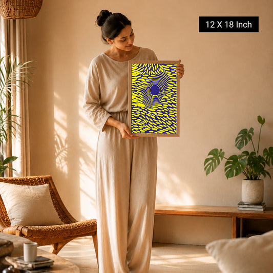 Meditation Art Print – Radial Dot Wall Decor for Yoga Studios & Wellness Centers