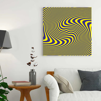Abstract radial artwork shown in black frame and white frame variants.