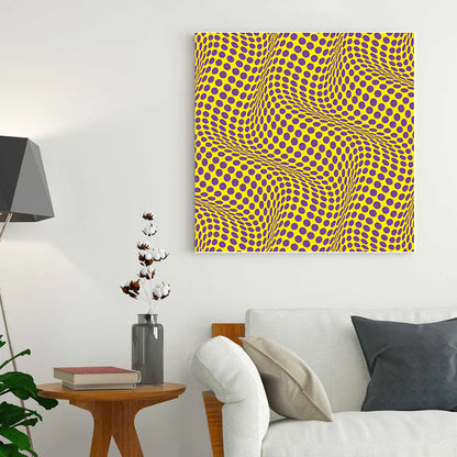 Optical illusion print for enhancing focus and reducing distractions