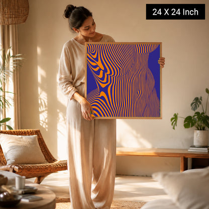 peaceful canvas wall painting for emotional wellness room styling