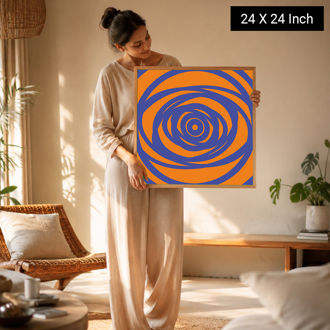peaceful canvas artwork for luxury wellness inspired home styling