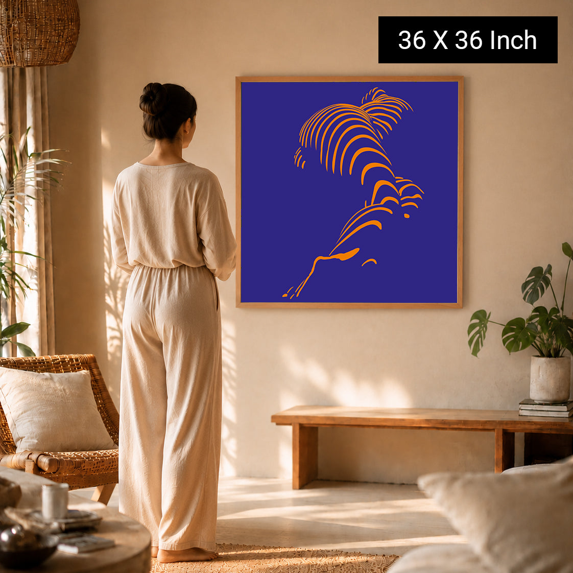 mindfulness inspired canvas print for cozy home atmosphere decor