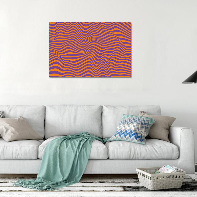 Optical illusion art print to reduce anxiety and create calming home environment therapeutic wall art .