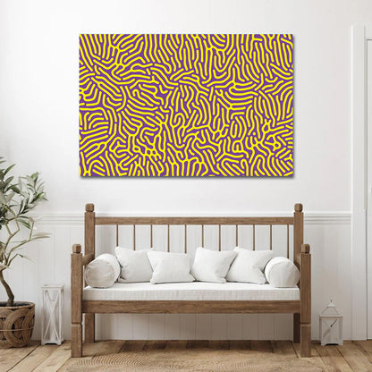 Optical illusion art print for calming bedroom decor