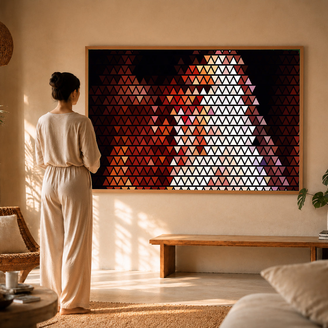 elegant wall art for peaceful bedroom atmosphere
