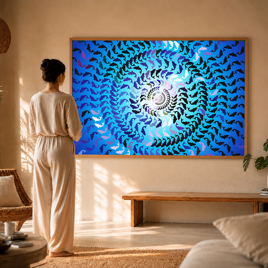 relaxing home decor painting for peaceful spaces and positive daily energy