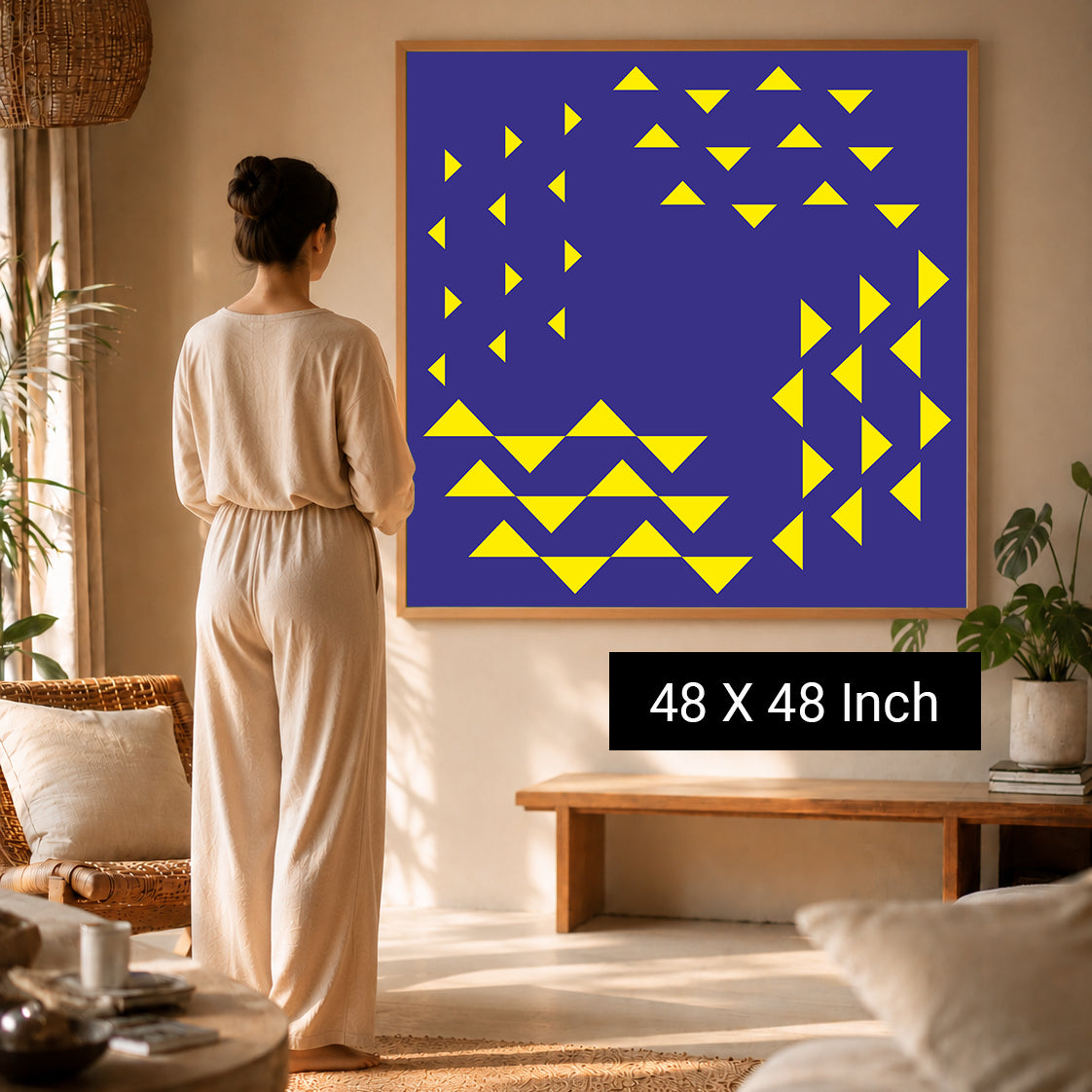spiritual wall art for modern bedroom and calming interior decoration