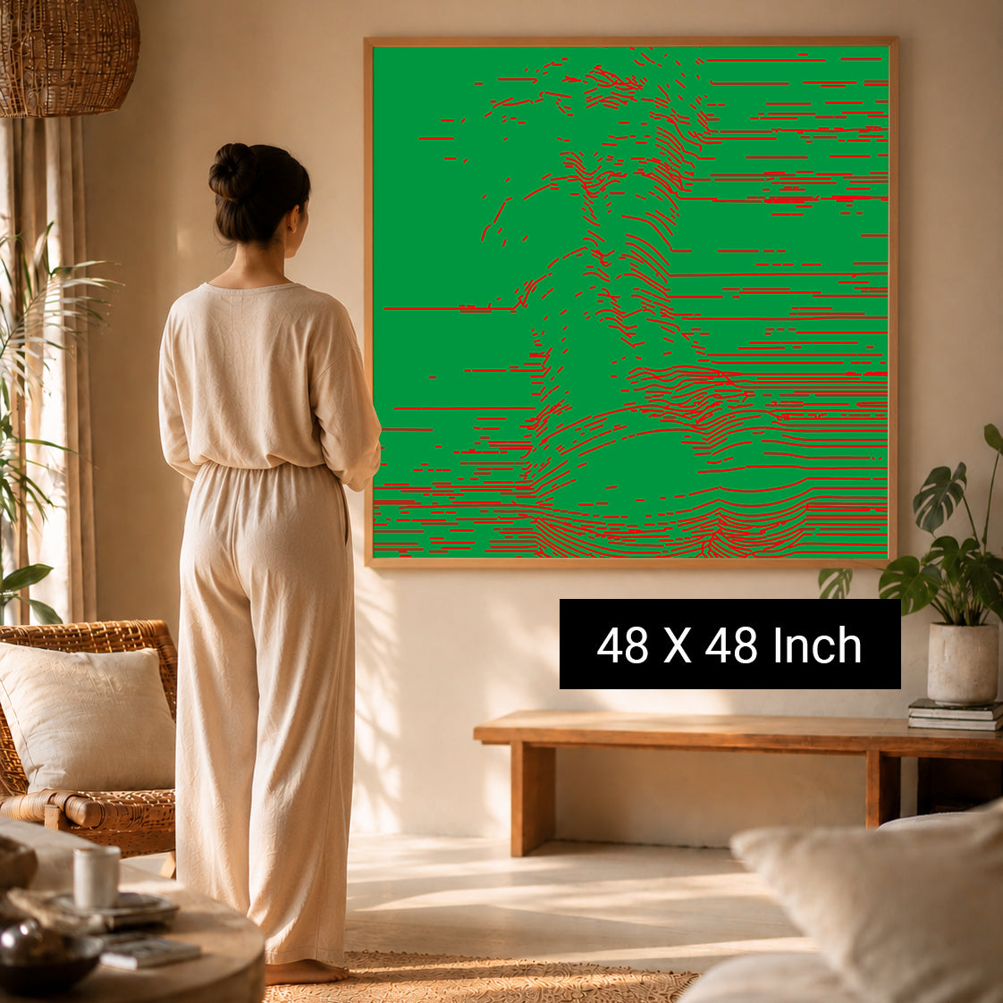 mindfulness inspired canvas painting for calming office spaces