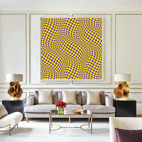Illusion pattern art for calming visual experience at home