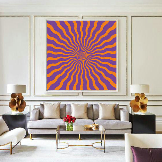Hypnotic optical illusion for meditation and relaxation spaces
