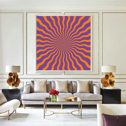 Hypnotic optical illusion for meditation and relaxation spaces