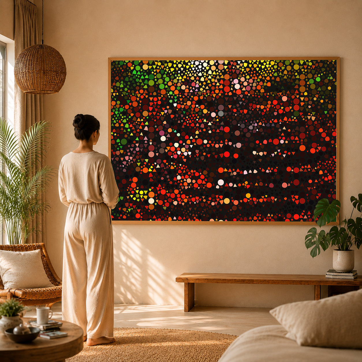 soothing beige wall art for luxury home decor and calming atmosphere