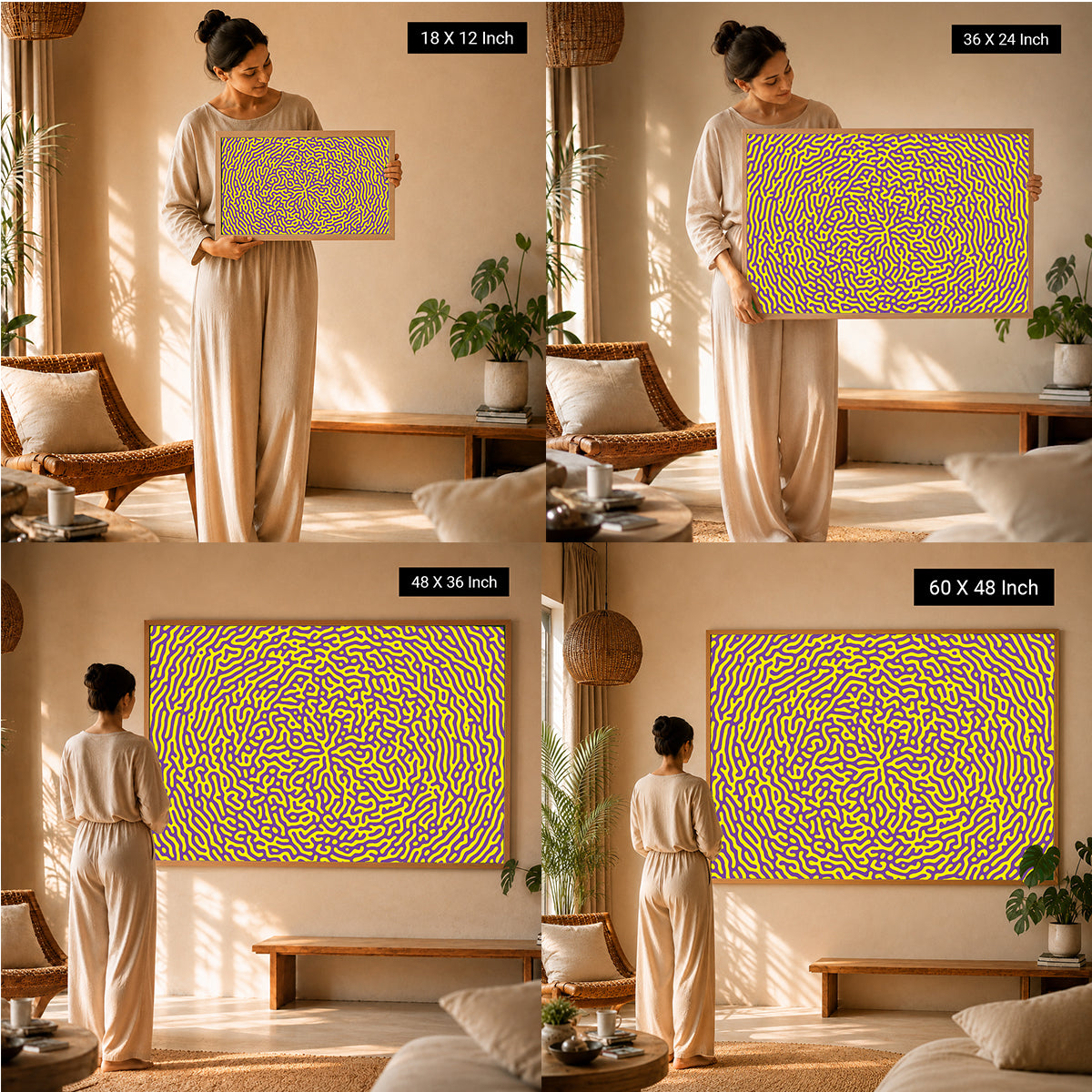 meditation themed wall decor for calming bedrooms