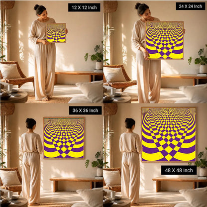 Therapeutic meditation prints by Ilu Art Therapy, displayed in various sizes, enhancing yoga and therapy spaces.