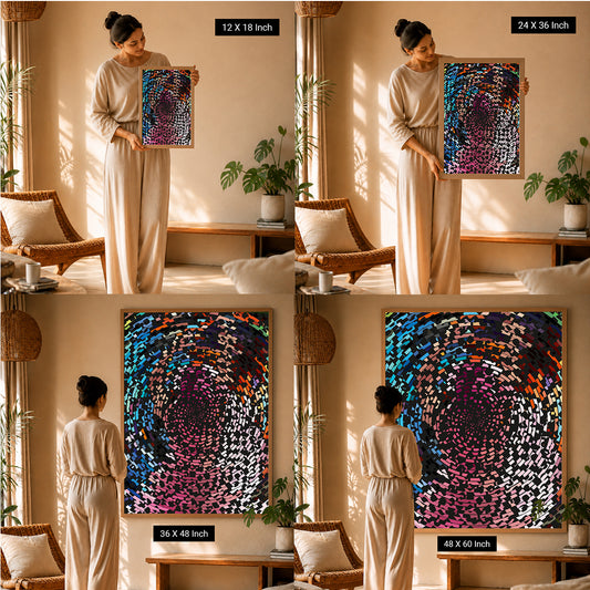 Therapy Wall Art Minimalist Dot-Art Print for Counseling & Wellness Rooms
