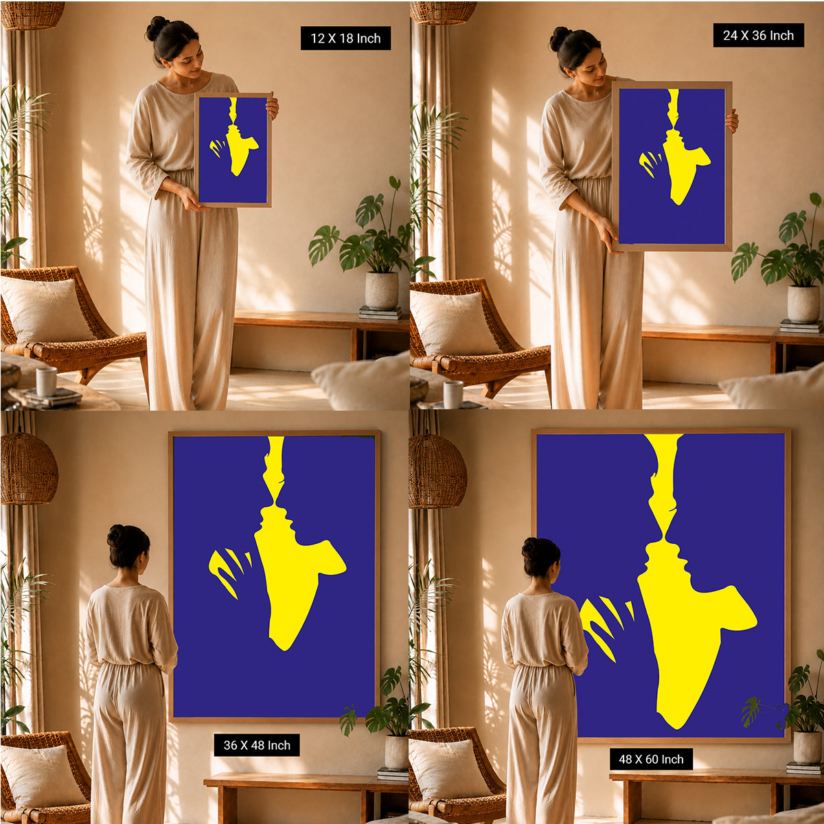 Yoga Studio Wall Art Large-Scale Symmetry Prints