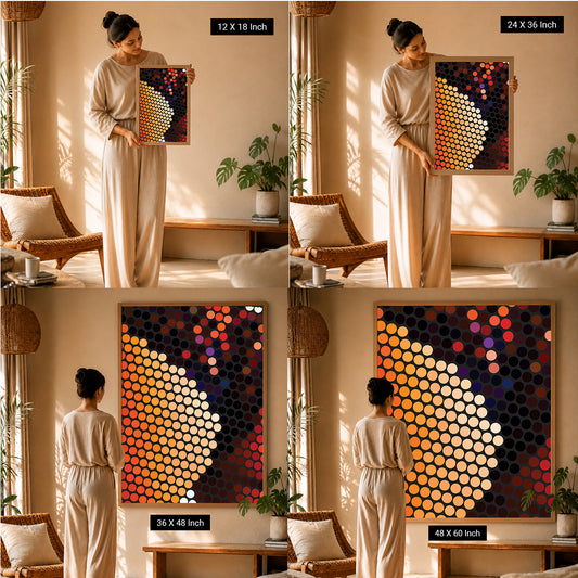 Therapeutic Dot Art Print – Symmetrical Healing & Wellness Wall Art