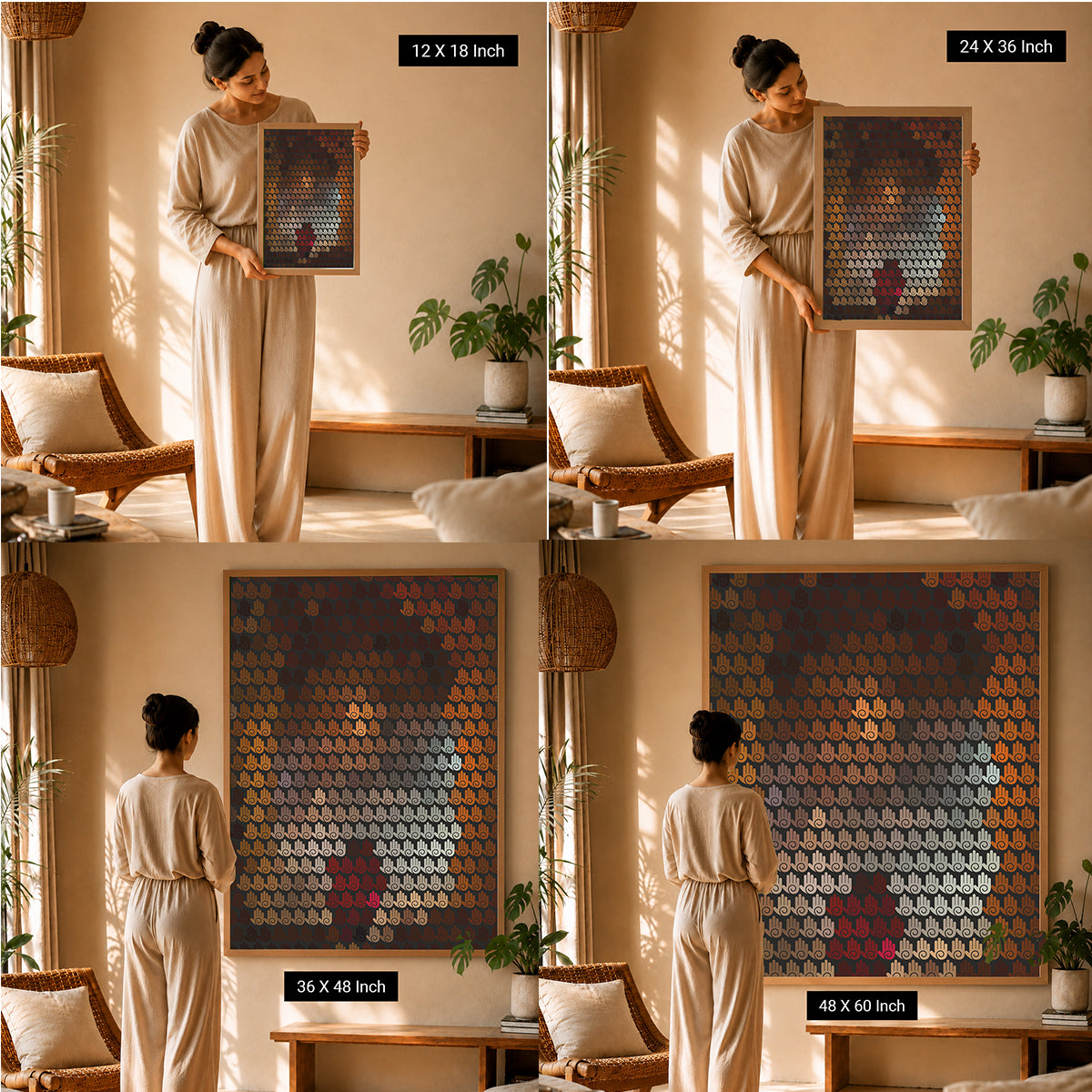 calming neutral wall art for modern apartments