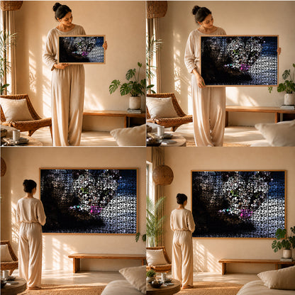 meditation inspired artwork for modern home decoration
