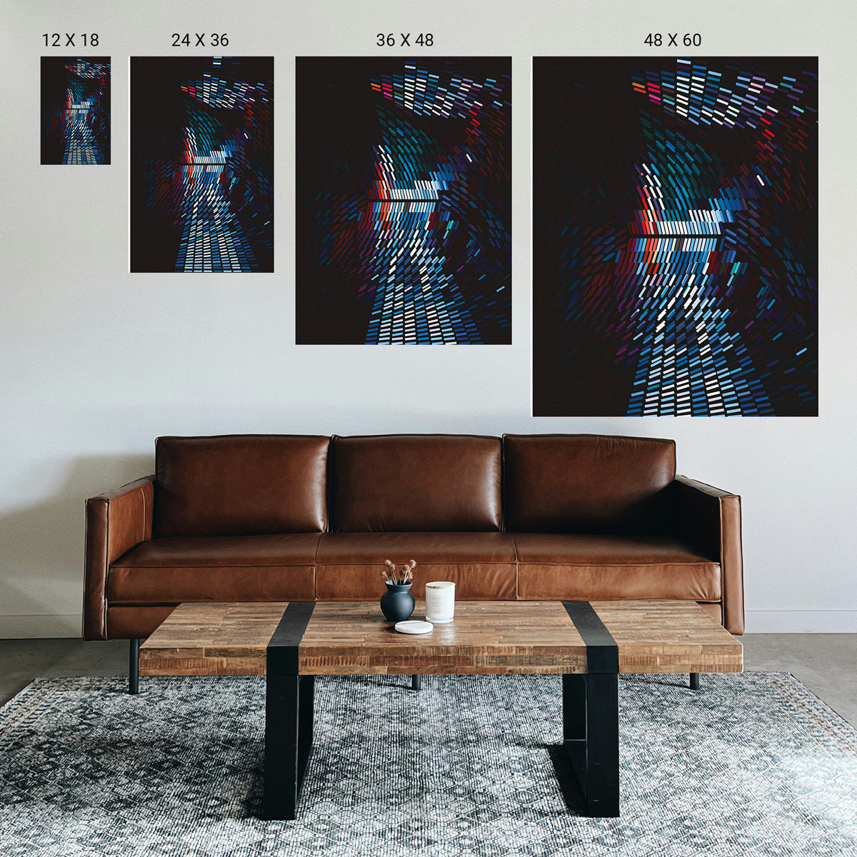 Abstract wall art for peaceful living space