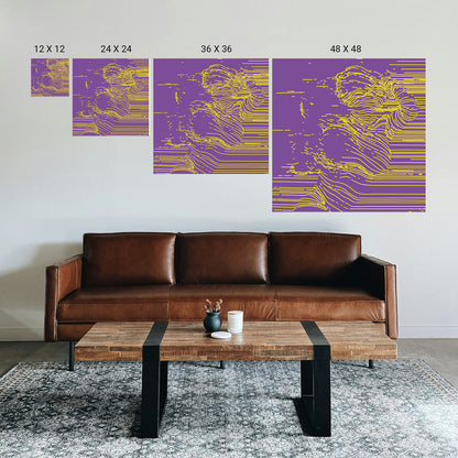 Optical illusion art for creating calm atmosphere