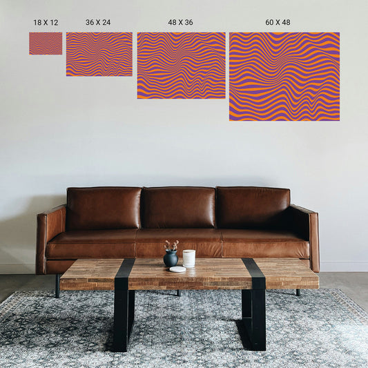 Modern illusion decor for improving focus in home office setup therapeutic wall art.