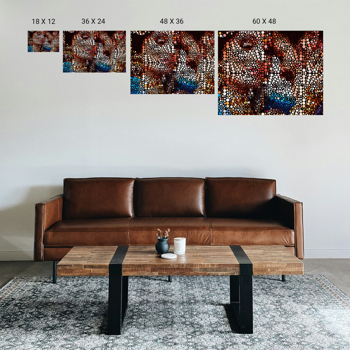 Open‑plan office quiet zone with minimal therapeutic print on a muted wall.