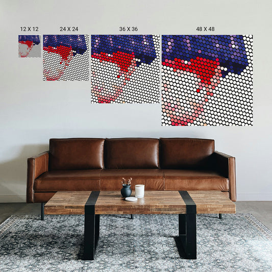 Optical illusion wall art for emotional balance