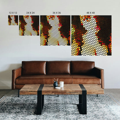 Stress relief optical illusion print for modern interiors
