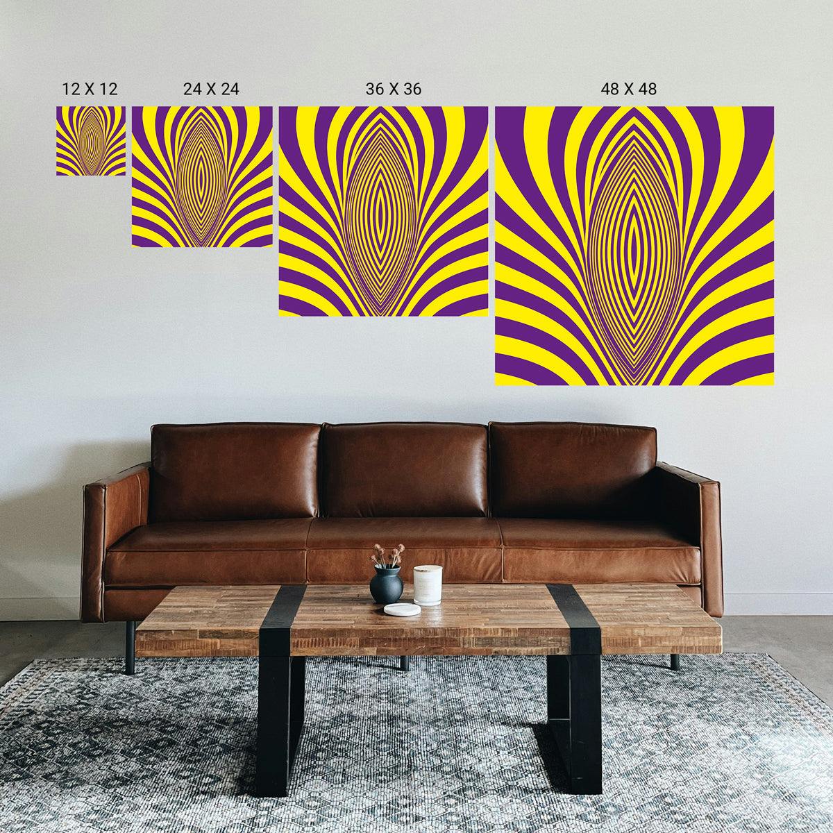 Optical illusion art print for meditation and mindfulness