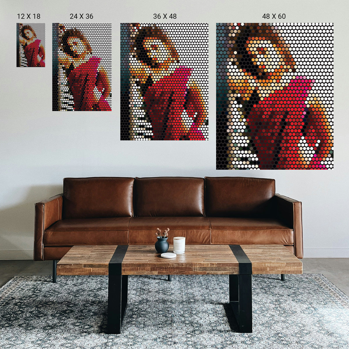 Optical illusion decor for stress reduction