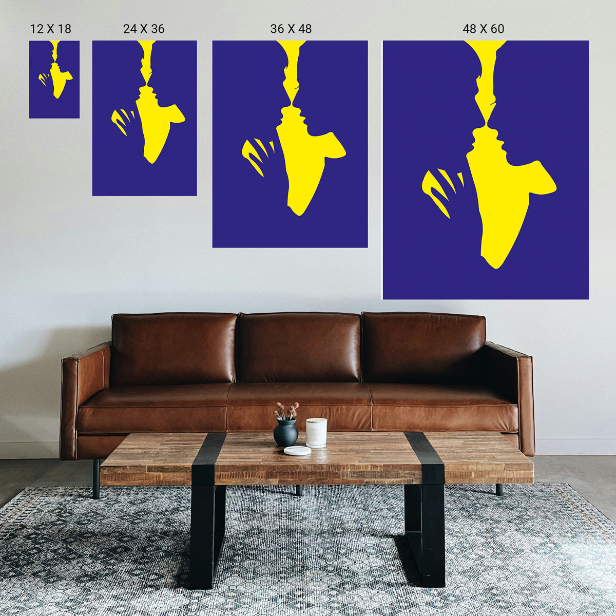 Abstract calming print for wellness spaces